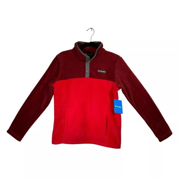 Columbia Other - Columbia Youth Boy's/Girl's Fleece Pullover Sweater Size L (14-16) Red Rasper